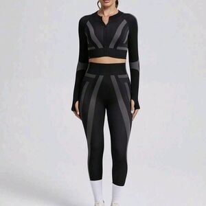 SHEIN Black and Gray Women's Track Set